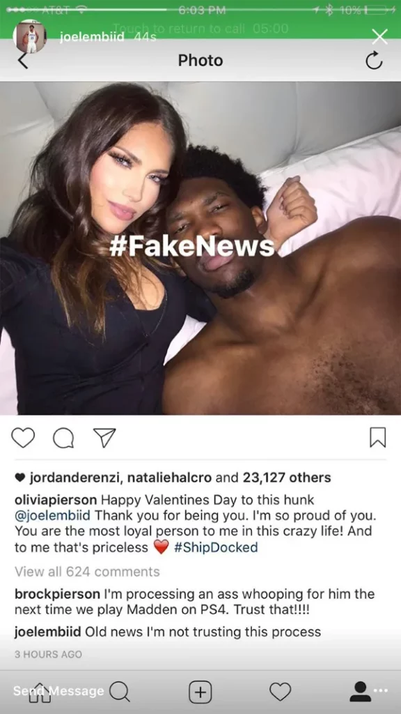 Joel-posted-Fake-news-for-his-relationship-with-Olivia